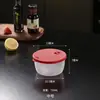 Contenedor redondo de plástico engrosado para alimentos, lonchera apta para microondas, lonchera calentable para oficinistas, con tapa, gran capacidad, al por mayor