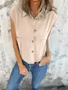 2025 Verano Transfronterizo Sitio Independiente de Amazon Nuevo Estilo Europeo y Americano Camisa de Color Sólido Moda Top Chaleco