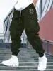 Nuevos pantalones cargo para hombre de comercio exterior transfronterizo para primavera y otoño, multibolsillos, cintura elástica con cordón, estilo jogger, venta al por mayor y dropshipping