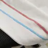 Camiseta de Manga Larga con Cuello Redondo y Línea de Contraste Estilo Americano de Nicho para Mujer, Nueva para Primavera y Otoño, Holgada, Casual, Camiseta Base