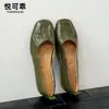 Mocassins Slip-on de Couro Genuíno com Boca Rasa Femininos para o Trabalho Solado Macio Confortáveis Sapatos Femininos 2026 Outono Nova Chegada Moccasins Slip-on para Dirigir
