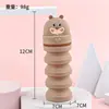 Estojo de lápis retrátil de silicone com tema de desenho animado transfronteiriço, estojo fofo e de grande capacidade com zíper, organizador de material escolar para alunos do ensino fundamental