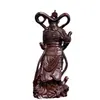 Talla en Madera de Ébano del Bodhisattva Kala Vairocana, Estatua de la Deidad Guardiana de Guan Yu, Madera de Templo de Madera Maciza para Uso en el Hogar