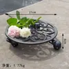 Jardinería de Patio de Hierro Forjado Estilo Europeo Soporte de Flores de Hierro Forjado Sala de Estar de Pie Maceta de Hierro Fundido Soporte para Bonsái Almacenamiento Balcón Creativo