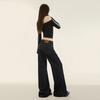 Jeans Laranja Jovem# Estilo Americano High Street Spice Girls Não Grudam na Perna Perna Larga Jeans Feminino Solto Emagrecedor Cobre Carne Calça Tendência