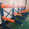 Estanterías Industriales Cantilever de Madera Maciza, Diseño Multicapa, Soporte Estable para Racks de Almacenamiento de Perfiles y Varillas de Exportación
