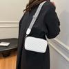 Bolso de moda de color liso para mujer, nuevo 2024, combinable, sencillo, con correa ancha para el hombro, bandolera, bolso cuadrado pequeño.