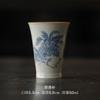 Tetera Maceta Sentada Azul Antiguo y Flor de Osmanthus Juego de Té Cerámico Vintage Kung Fu Dos Jaulas Taza de Degustación Taza de Té