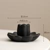 Candelabro de Loto Cerámica Adornos para el Hogar para Decoración de Buda Portavelas de Escritorio Zen Arte Zen Simple