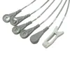 Cabo de Conexão One-To-Six com Conector Fêmea para Eletrodo 4.0 Tipo-C Personalizado 5 Conectores + 1 Cabo Terapêutico com Clipe de Orelha