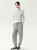 Leggings de cachemira de corte relajado para mujer, de cintura alta, con cordón, de punto, abotonados, holgados, estilo farol, cálidos y casuales