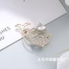Estilo Coreano Nuevo Diseño Nicho Broche Delfín Incrustado de Diamantes Cristal de Amor de Alta Gama Accesorios de Cuello para Traje Pin