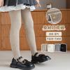 Meias Calças de Algodão Versáteis para Meninas para Primavera e Outono com Letras Verticais, Leggings da Moda para Usar por Cima, Meias Finas de Dança para Usar por Cima