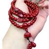 Pulsera de cinabrio 108, oro morado, arena, collar de 108 cuentas, pulsera de cuentas redondas de múltiples anillos, fabricantes de doble uso que viven en nombre del cabello