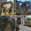 Marco de Fondo de Arco de Celosía en Forma de Corazón Decoración Arreglo Parque Estructura para Trepar Exterior Hierro Forjado Fotografía Boda Accesorios Adornos