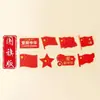 Adesivos de Coração para Dia Nacional Adesivos de Rosto Adesivos da Bandeira Vermelha Chinesa Suporte para Bandeira de Rosto Padrões Decorativos Adesivos de Coração e Mão para Alunos do Ensino Fundamental Sem Traços