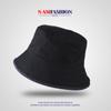 Nuevo sombrero de pescador de mezclilla de doble cara de alta calidad, moderno y elegante para mujer, estilo casual y sencillo, combina con todo.