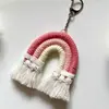 Tela Estilo Étnico Borla Colgante Arcoíris Colgante Pendientes Hechos a Mano DIY Colgante Llavero Accesorios Colgantes