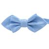 Venta al por mayor de fábrica niños y niñas color sólido cuadros oscuros pajarita de prisma puntiaguda estilo coreano actuación boda accesorios de pajarita