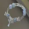 Pulsera de mariposa con diseño de libro rojo y flores explosivas, nueva pulsera de hadas china de moda para el cumpleaños de tu novia.