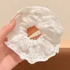 Elástico de Cabelo de Renda Retrô Infantil Menina Tecido Xadrez Floral Prendedor de Cabelo para Prender o Cabelo Acessório de Cabelo Flor Não Danifica o Cabelo