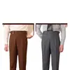 Pantalones de pana anchos estilo Nápoles de cintura alta para hombre, pantalones casuales rectos holgados, pantalones de traje italianos, modernos