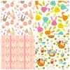 12 Hojas/Paquete Compra Directa Transfronteriza Nuevo Decoración de Huevo de Pascua y Conejo Diario Personalizado Material de Fondo DIY Papel