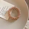 Goma de pelo Retro de Perlas Estilo Coreano, Pulsera Sencilla y Elegante, Diadema de Moda de Doble Uso, Anillo para el Cabello de Cristal, Dulce Accesorio para el Cabello