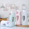 [Hongsheng] Novo Copo de Água de Vidro com Tampa Pop-Up de Plástico para Casal Copo de Plástico Moda Masculina e Feminina Copo de Vidro