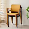 Silla de Comedor Popular de Internet Beishi para Ins Hogar Respaldo Tienda de Té con Leche Silla de Plástico Engrosado Reposabrazos Silla de Negociación Sencilla Casual