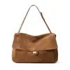 Bolso bandolera de ante para mujer más vendido, bandolera de moda casual de gran capacidad para cruzar la frontera