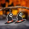 Brincos de aranha de abóbora engraçados de Halloween novos e europeus transfronteiriços personalizados de morcego de madeira