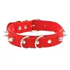 Cuero de PU Ecológico Transfronterizo Moda Europea y Americana Estilo Callejero Punk Collar con Pinchos Exagerado Sexy Cadena para el Cuello Cadena para la Clavícula