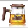 Taza de Té de Alto Borosilicato con Separación de Agua y Té, Vaso de Vidrio Grueso Resistente al Calor, Taza para Ceremonia del Té Estilo Japonés para Oficina, Filtro, Taza para Té de Flores