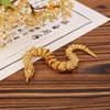 Año de la Serpiente retro tridimensional latón puro movible serpiente de cascabel zodiaco adornos de escritorio accesorios para coche regalo hombres mayoreo