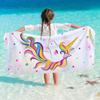Toalla de Playa para Niñas Sirena Toalla de Natación Color Arena de Sirena Adecuada para Niñas Baño Camping Viaje