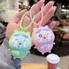 Novo Interessante Pinça de Amor Música Soprando Bolhas para Descompressão Boneco de Desenho Animado Chaveiro Pingente de Bolsa para Casal Lote