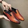 Sapatos de Couro Masculinos para Casa Plus Size 40-50 Verão Meio Fechados Sandálias Sapatos Preguiçosos Masculinos