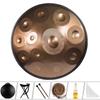 Lufing Disco de Mano Tambor de Mano Handpan Disco de Mano 440 Hertz 432 Hertz Forjado a Mano Tambor Etéreo Tambor de Lengüeta de Acero