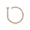 Aros de nariz europeos y americanos en forma de D de acero inoxidable, tachuelas para nariz de acero de titanio, joyería para piercing, tachuelas falsas para nariz sin perforación, venta al por mayor