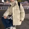Chaqueta de Algodón Grueso Estilo Americano para Hombre Invierno Nuevo Estilo Abrigo de Algodón Tacto de Alta Gama Chaqueta acolchada con cuello alto Ropa de Algodón