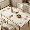 Mantel de mesa estilo nuevo, mantel impermeable y a prueba de aceite de alta gama, protector especial rectangular para encimera, no necesita lavado