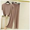 Traje de Ropa para el Hogar sin Mangas de Modal para Mujer, Pijama Fino de Verano, Conjunto de Dos Piezas de Pijama, Ropa de Exterior Casual Cómoda