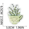 Aplique de tecido de bordado pastoral de cura, patch termocolante de borboleta, emblema de bordado computadorizado, para jaquetas, chapéus e reparos de tecido