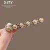 Pinza para el Cabello de Lujo de Alta Gama con Perlas y Pedrería, Pasador de Moda, Pinza Lateral, Pinza para el Flequillo, Pinza de Pato, Accesorio para el Cabello, Tocado