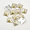 Resina Cuadrada Pedrería Cosida a Mano Hebilla Plana Colorida Agujero Doble Piedras Cosidas a Mano Ropa de Rendimiento DIY Accesorios de Boda Al por Mayor