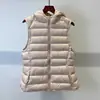 Chaleco de plumón de pato blanco 90 con cintura entallada acanalado para mujer, chaleco corto de plumón con capucha que ajusta la cintura, chaqueta abullonada engrosada