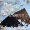 Venta Caliente Nueva Corea del Sur Ins Tejido de Ganchillo Borla Triángulo Correa de Bufanda Moda Chica Picante Todo Fósforo Cortina de Culo Pañuelo para la Cabeza Mujeres