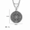 Collar Colgante Masculino de Aleación Estilo Vikingo Nórdico Transfronterizo, Joyería Única de Nicho Retro Vintage al por Mayor