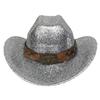 Cross-border Novo Glitter Chapéu De Cowboy Halloween Preto Ouro Prata EVA Composto Chapéu De Cowboy Cabeça De Gado Acessórios